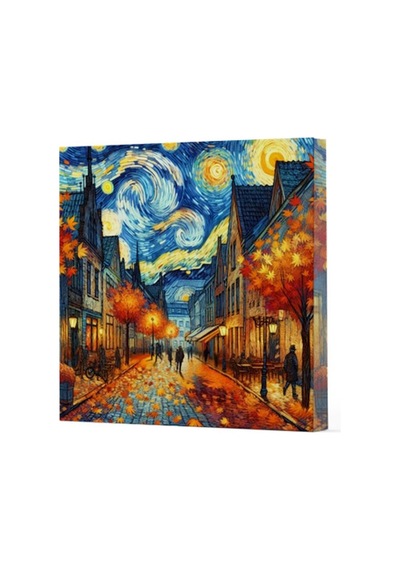 Van Gogh 3 Sokak - Çizgisiz Yan Boyamalı Defter