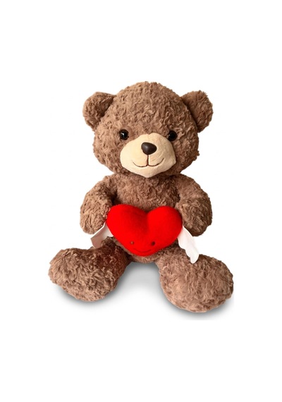 Pl50247 50 Cm Kanatlı Kalp Tutan Ayı Peluş Oyuncak