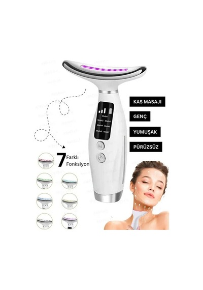 Boyun Ve Yüz Masaj Sıkılaştırıcı Cihaz 7 Mod Cilt Lifting & Nem Dengeleyici