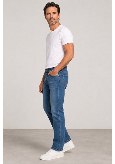 Bihan Store Erkek Slim Fit Esnek Denim Jean Pantolon Mc Clap 008-mavi