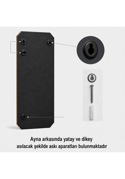 Modern Banyo Aynası 120x40 Cm Minimalist Dekoratif Duvar Aynası Modelleri Gümüş