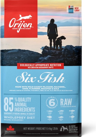 Orijen Six Fish Tüm Irk ve Yaşam Evreleri İçin Köpek Maması 11400 G