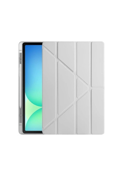 Apple İpad Air 13 2024 Kılıf Kalemlikli Mars Tablet Kılıfı - Gri Diğer