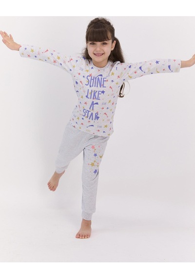 Rolypoly 2595 Shine Like A Star Karmelanj Kız Çocuk Pijama Takımı 001