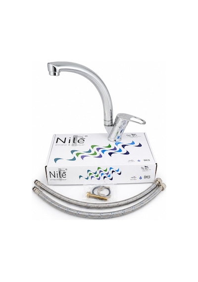 Bks Nile Eviye Kuğu Lavabo Bataryası 40 Mm 4004 beyaz