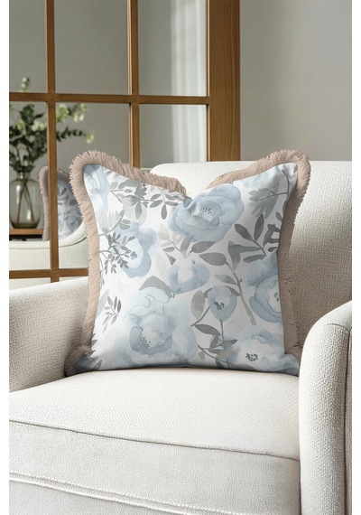 Modern Çiçek Motifli Saçaklı Yastık Kılıfı - Pastel Mavi Bohem Bej Püsküllü Kırlent Kılıfı Mat Lavanta Kurşun Modern Çiçek Motifli Saçaklı Yastık Kılıfı - Pastel Mavi Bohem Bej Püsküllü Kırlent Kılıfı Mat Lavanta Kurşun