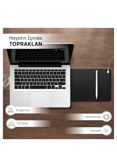 Deepflex Topraklama Matı Seti Kablo + Priz Adaptörü Dahil Kaydırmaz, Suya Dayanıklı 25x35 Cm Siyah