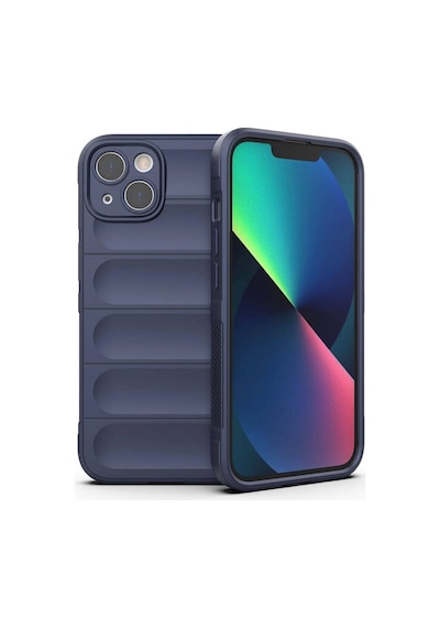 Apple Uyumlu iPhone 13 Kılıf Esnek Tpu Oyuklu Arka Yüzey Tasarımlı Redclick Etnik Silikon Kapak - Lacivert