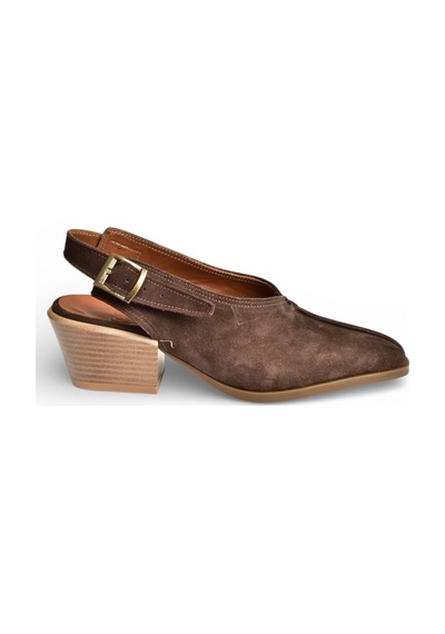 Fox Shoes Y654307302 Kahverengi Hakiki Deri Süet Kalın Topuklu Western Ayakkabı Kahverengi