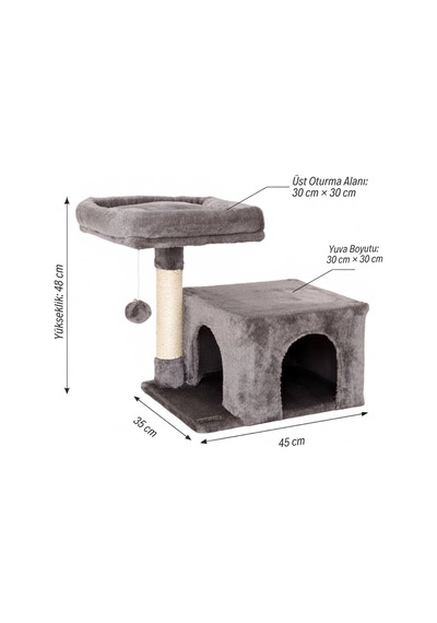 Reyo Pet Komfor Stepli Yuvalı Kedi Tırmalaması