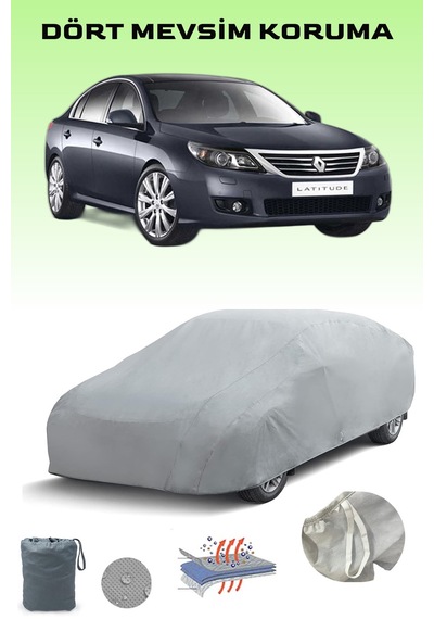 Renault Latitude Uyumlu Araba Brandası, Oto Branda, Araba Çadırı, Su-güneş Geçirmez Gri