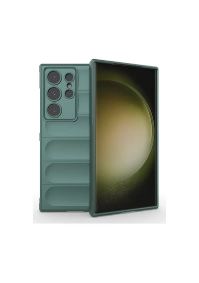 Newface Samsung Galaxy S24 Ultra Kılıf Optimum Silikon - Koyu Yeşil