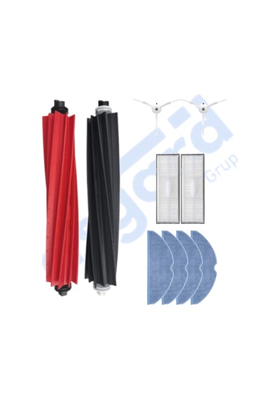 Roborock S8 , S8+ ,s8 Pro-pro Ultra Uyumlu 1 Ana Fırça 2 Yan Fırça 2 Filtre 4 Mop Pkt-iasgf0000762