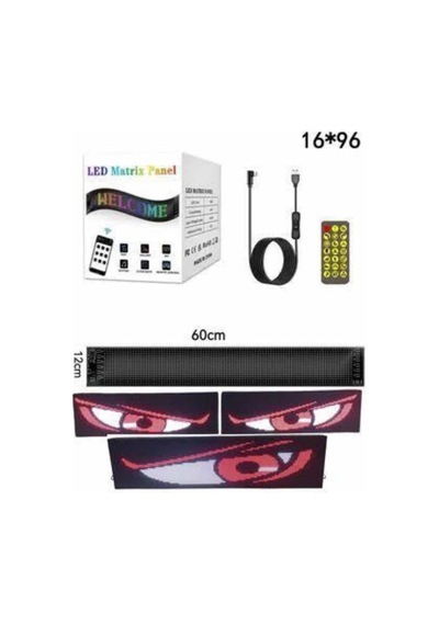 Hubrendy Tekno Digital Araba Yazısı Ekran Matrix En Büyük Boy 16x96 Matrix Led Panel