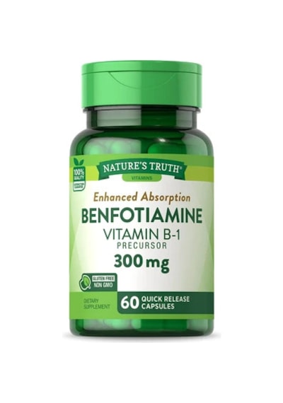Nature's Truth Benfotiamine Vitamin B1 Precursor 300 Mg 60 Kapsül