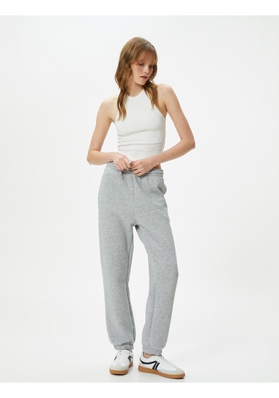 Koton Jogger Eşofman Altı Bağcıklı Normal Bel Gri 4sak40047ek 4SAK40047EK031 Gri