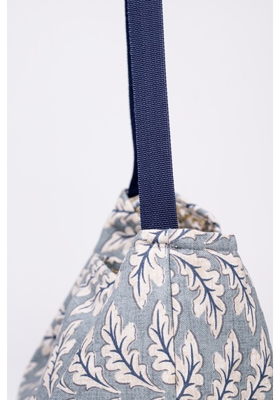 Fabric Craft Bag Omuz Çantası Desenli Pamuklu Gri Gri