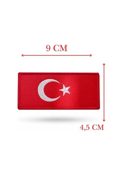 Terrien Delux Serisi Nisani Parçası Nisan Single Sword Bayrak Nakış - Peç 10 Cm X 4,5 Cm Çok Renkli