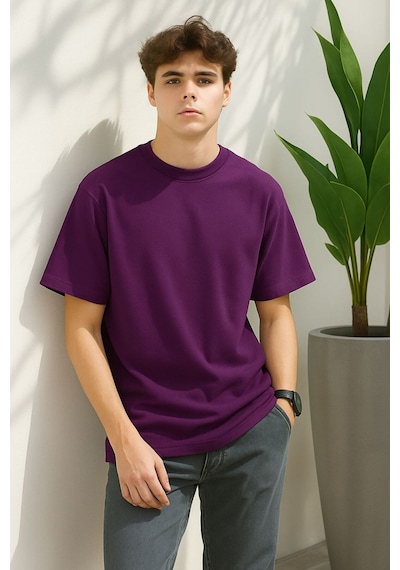 Bnrq88 Unisex Tişört Mor