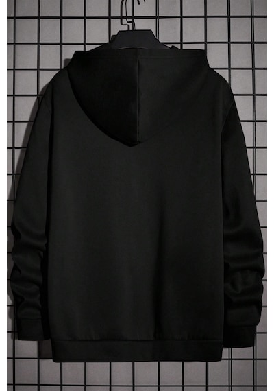 Wonderful Baskılı Oversize Sweatshirt Siyah