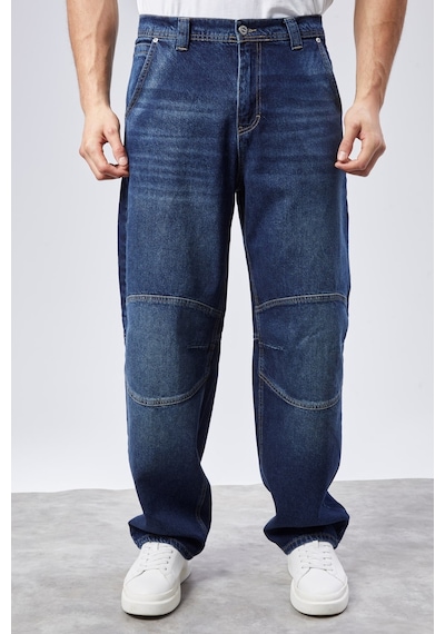 Cedy Denim Cedy Denım Yüksek Kalite Erkek Yüksek Bel Skater Baggy Jeanpantolon C362 Lacıvert
