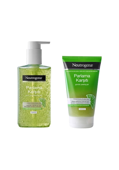 Neutrogena Parlama Karşıtı Peeling ve Temizleme Jeli 2li Set