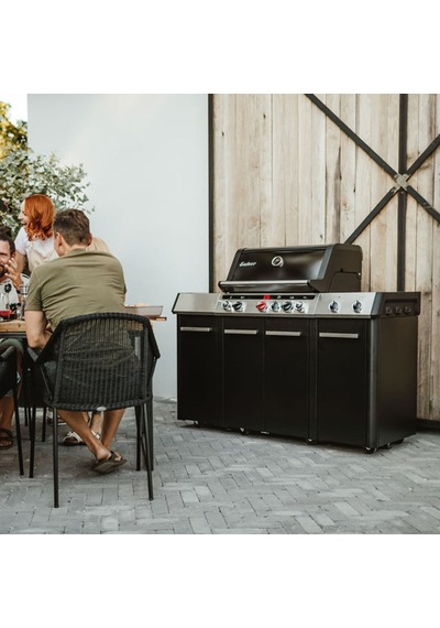 Uniq Pro 3 Ik Kitchen Cruster Gazlı Mangal Ve Fırın 24,9 Kw Siyah