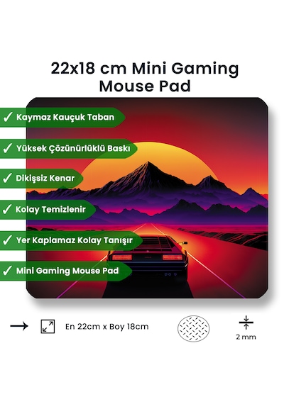 Car Ride 22x18cm Mp482218 İlyuka Mini Boy Gaming Mousepad