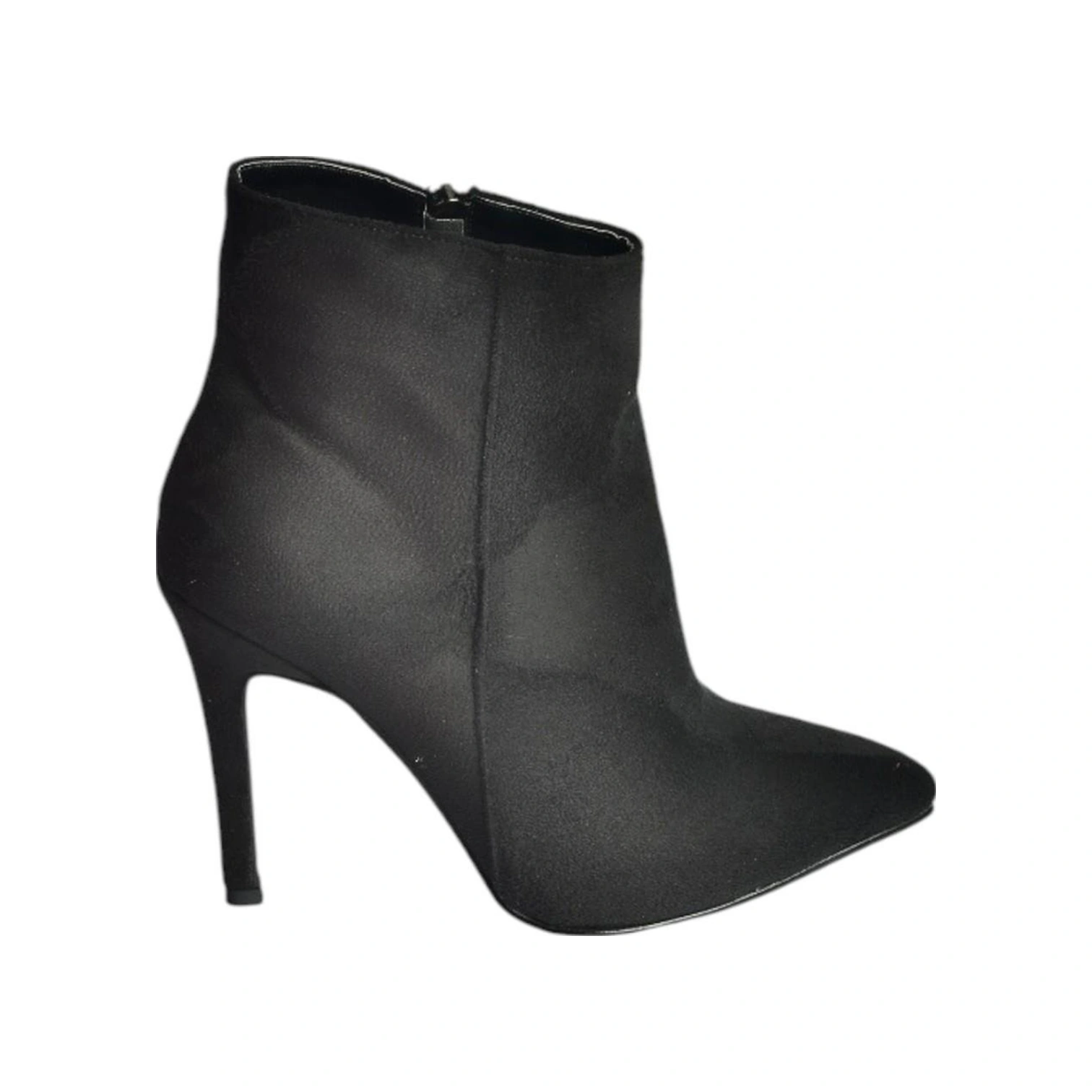 Fox Shoes N372524402 Siyah Süet İnce Topuklu Kadın Bot Siyah-Süet