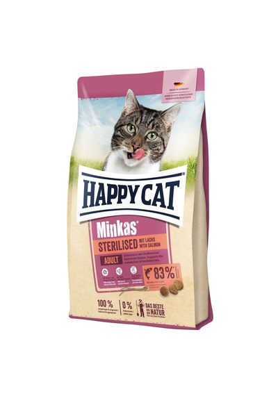 Happy Cat Minkas Somonlu Kısırlaştırılmış Yetişkin Kedi Maması 4kg