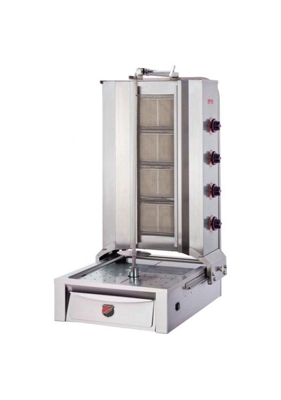 Silverinox Alttan Motorlu Doğalgazlı Ce Döner Ocağı 4 Radyanlı