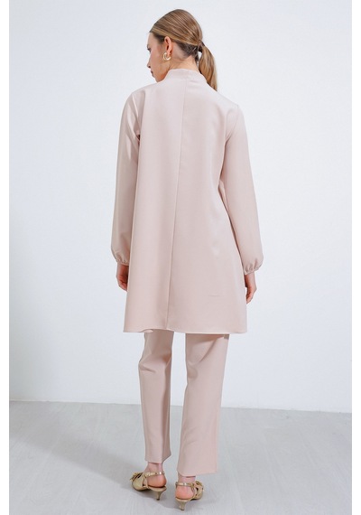 Bigdart Kadın Krem Örme Pantolon Tunik Alt Üst Takım 6654 6654bgd19-033-14814 001