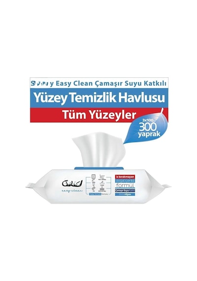 Premium Yüzey Temizlik Havlusu 100 Adet Çamaşır Suyu