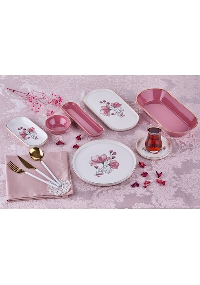 Taç Ornella Flower 37 Parça Kahvaltı Takımı