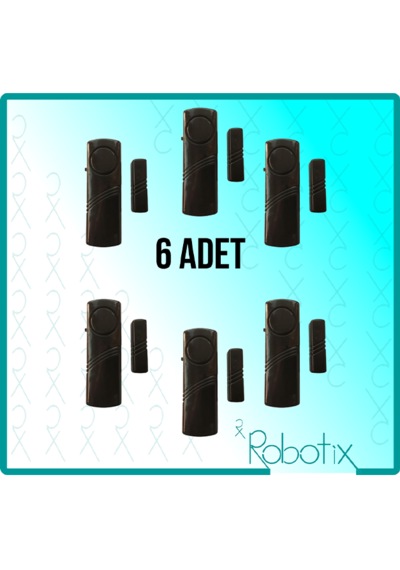 Robotix Rb-4444s Siyah Kapı Pencere Alarmı 6 Adet
