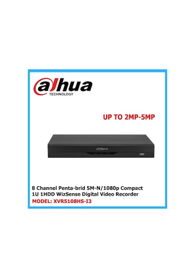 Dahua XVR5108HS-I3 8 Kanal 5 MP HDCVI AHD Kayıt Cihazı