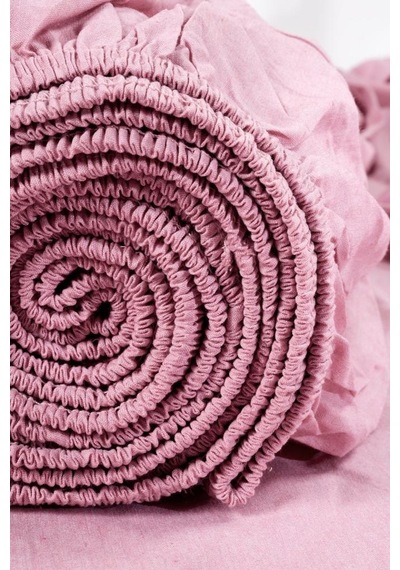 Aç-tak Lastikli Tek Kişilik Çarşaf 160x200+30 Cm Polycotton Matriss Serisi Pudra