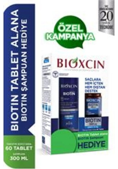 Biotin 5000 Mcg 60 Tablet Şampuan 300ml Set