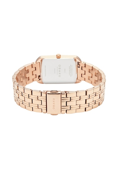 Obaku Denmark V293lxvısv Quartz Çelik Rose Beyaz Kadran 24 Mm Kadın Kol Saati Gri