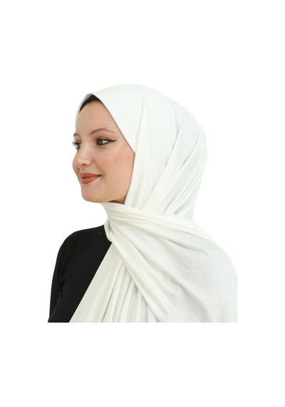 Modish Group Şal Tesettür Başörtüsü Premium Kumaş Eşarp Uzun Islami Giyim Viskon - Krem Krem