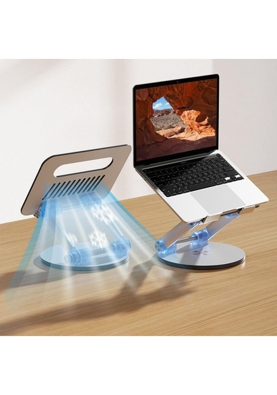 Ayrex Taşınabilir Katlanabilir Folding Alüminyum Dizüstü Bilgisayar Notebook Stand Alüminyum Ayarlanabilir Açı V