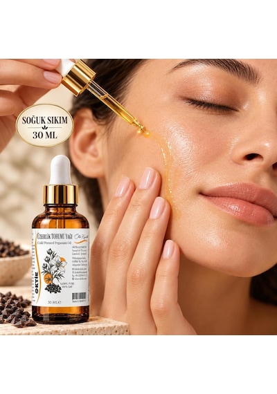 Oktir Soğuk Sıkım Üzerlik Tohumu Yağı Leke Karşıtı Arındırıcı Negatif Enerji Temizleyici 30 Ml
