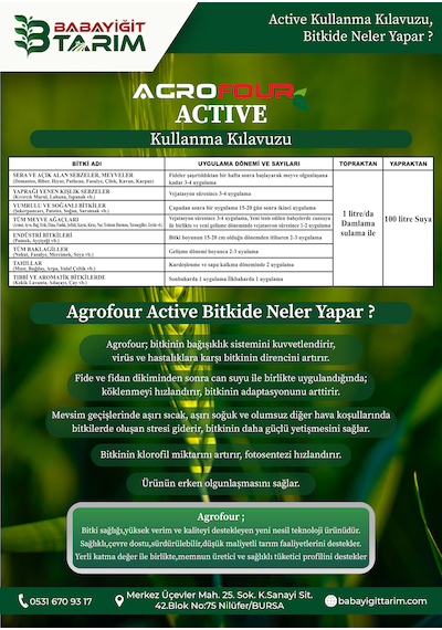 Agrofour Active Sıvı Bitki Gübresi 5 Lt