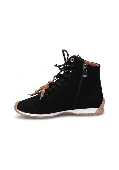 Ayakkabı Fuarı Elit Kcm195 Kadın Taşlı Sneaker Bot Siyah