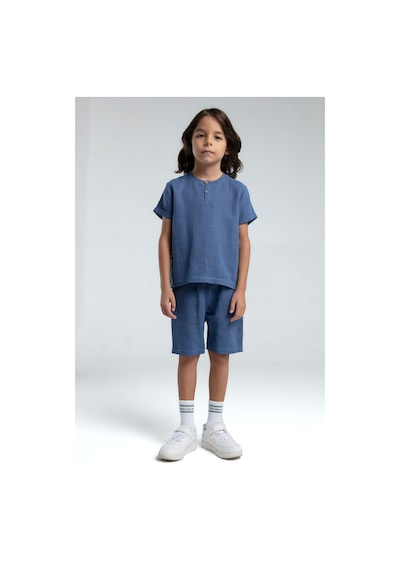 Roly Poly Premium Erkek Çocuk Keten Pamuklu Rahat Kalıp Kısa Kol Bermuda Şortlu Pijama Takım Okyanus Roly Poly Premium Erkek Çocuk Keten Pamuklu Rahat Kalıp Kısa Kol Bermuda Şortlu Pijama Takım Okyanus