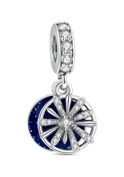 Fubena Disk Sallantılı Charm Gümüş