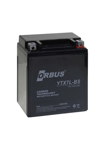 Orbus 12v 7ah Yüksek Akü-ytx7l Ebatlar:113 X 70 X 132mm Orbus Motosiklet Aküsü