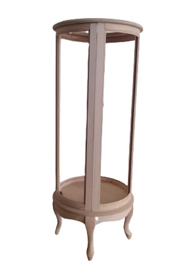Bengimobilya Gümüşlük Yuvarlak Model 90 Cm Ham Kayın Lükens Aslan Ayak İtinal