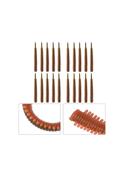 Valkyrie 20 Adet Silikon Solucan Yem 8.5cm Esnek Yumuşak Yapay Balık Yemi Spin & Tatlı Su Avı İçin