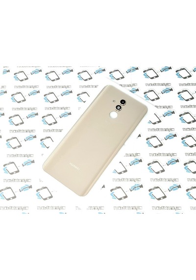 Tkgz - Mate 20 Lite Arka Pil Batarya Kapağı (Cam Kamera) Gold